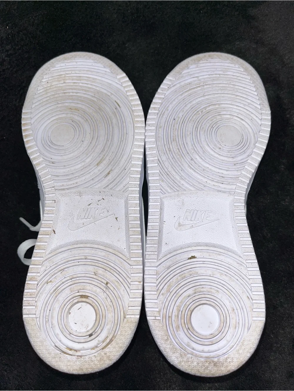 Nike White Sneakers with white Swoosh